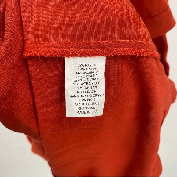 Lisa Bayne Oversized Linen Midi Dress Medium - Picture 4 of 7